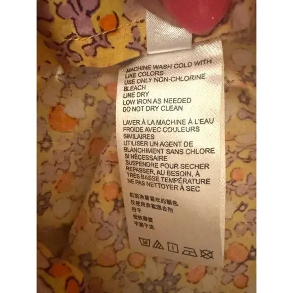 Free People Pennie Floral Mini Dress Yellow - Size Medium - Picture 8 of 9